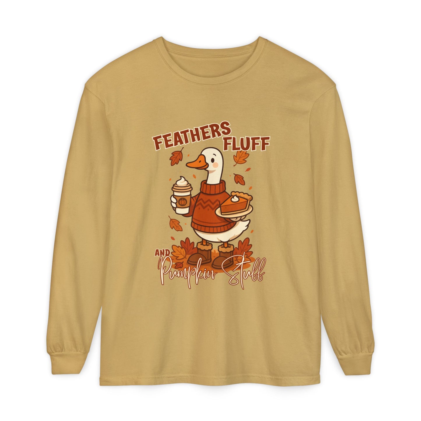 Fall Vibes Goose - Feathers, Fluff & Pumpkin Stuff