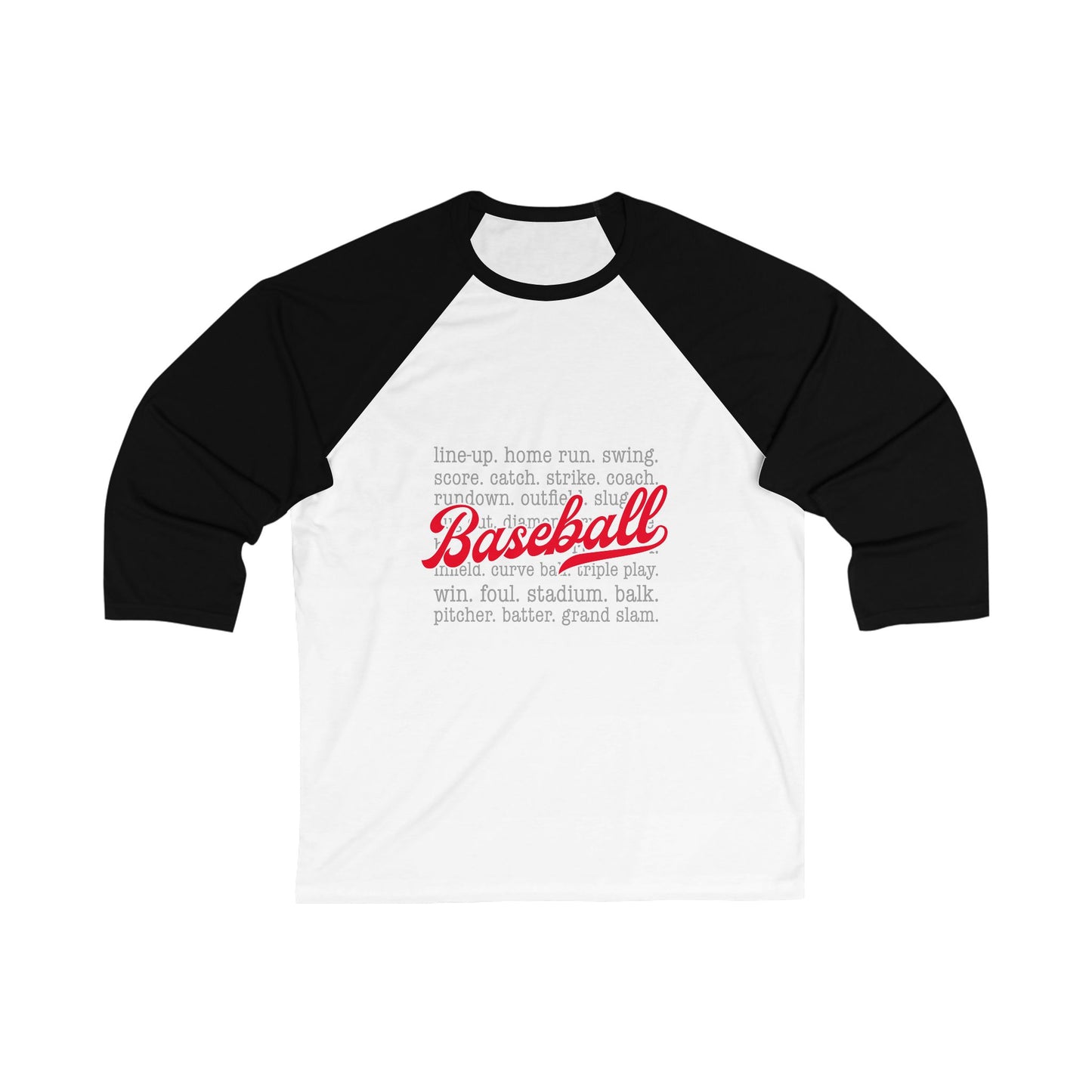 Unisex 3\4 Sleeve Baseball Tee