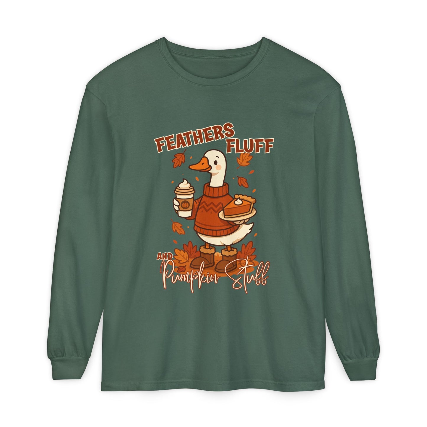 Fall Vibes Goose - Feathers, Fluff & Pumpkin Stuff