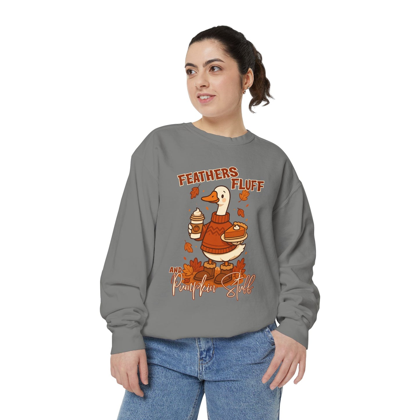Cozy Fall Sweatshirt: Feathers & Fluff Design, Autumn Apparel, Unisex Sweater, Thanksgiving Gift, Casual Wear, Warm Layers