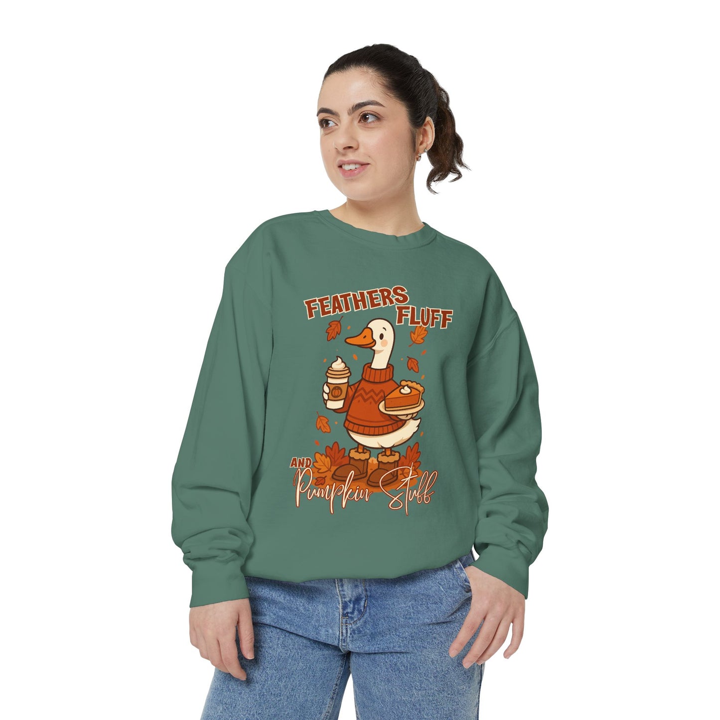 Cozy Fall Sweatshirt: Feathers & Fluff Design, Autumn Apparel, Unisex Sweater, Thanksgiving Gift, Casual Wear, Warm Layers