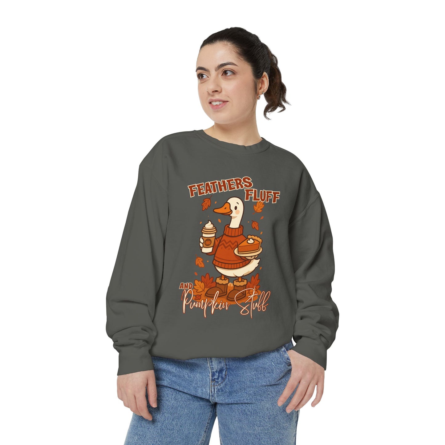 Cozy Fall Sweatshirt: Feathers & Fluff Design, Autumn Apparel, Unisex Sweater, Thanksgiving Gift, Casual Wear, Warm Layers