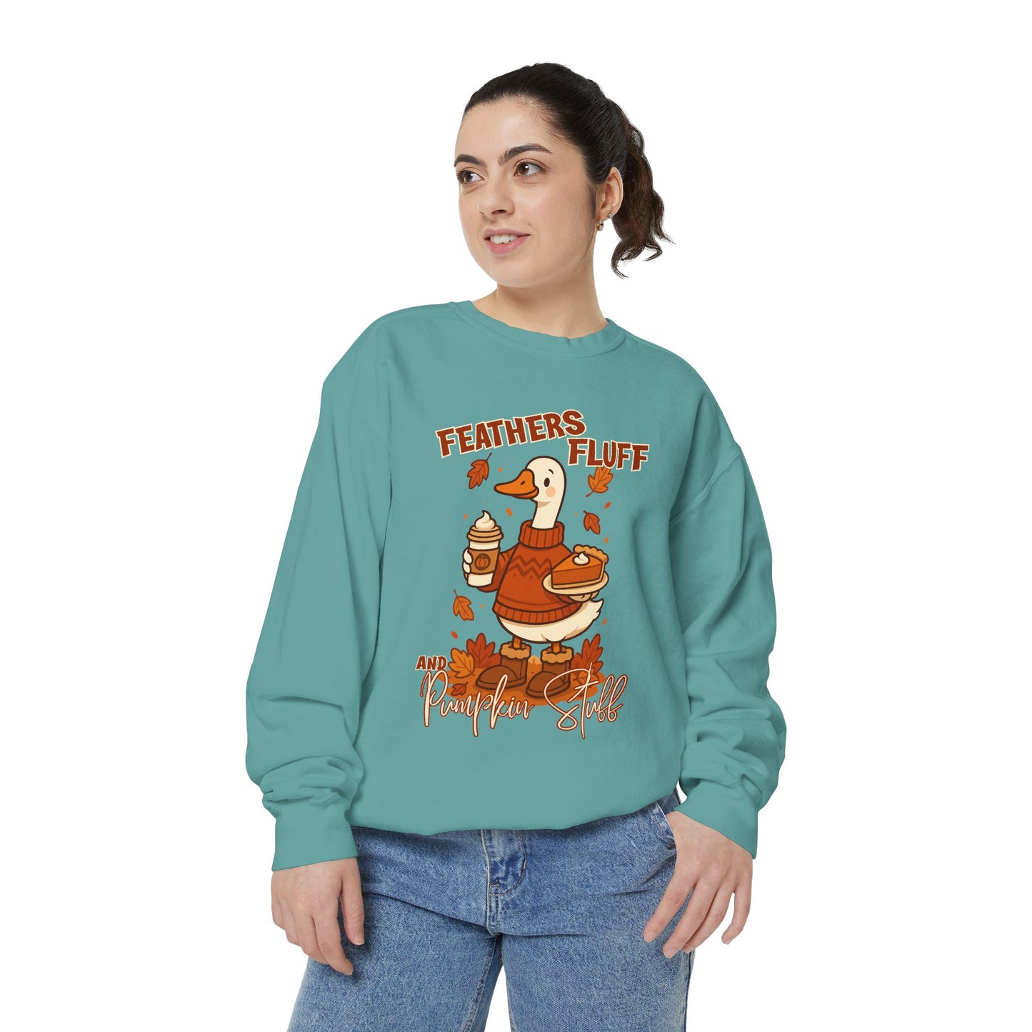 Cozy Fall Sweatshirt: Feathers & Fluff Design, Autumn Apparel, Unisex Sweater, Thanksgiving Gift, Casual Wear, Warm Layers