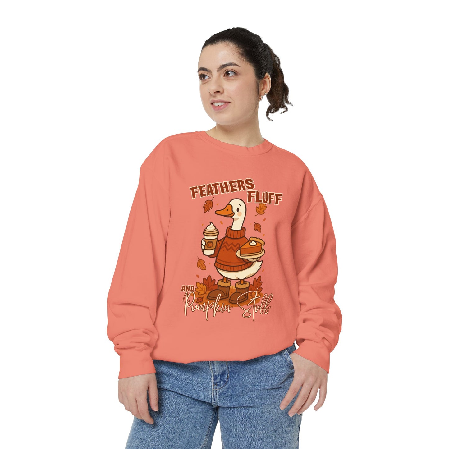 Cozy Fall Sweatshirt: Feathers & Fluff Design, Autumn Apparel, Unisex Sweater, Thanksgiving Gift, Casual Wear, Warm Layers