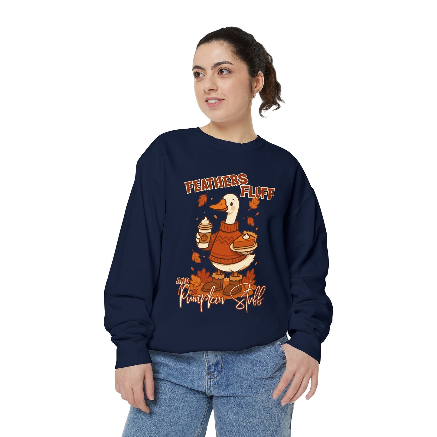 Cozy Fall Sweatshirt: Feathers & Fluff Design, Autumn Apparel, Unisex Sweater, Thanksgiving Gift, Casual Wear, Warm Layers