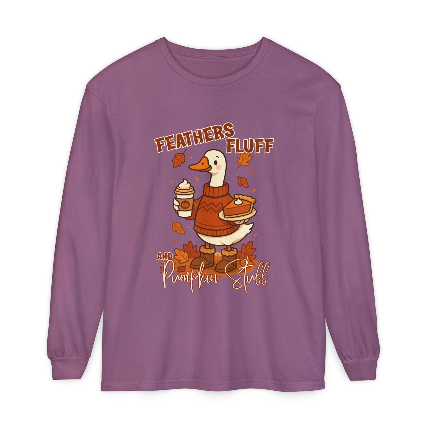 Fall Vibes Goose - Feathers, Fluff & Pumpkin Stuff