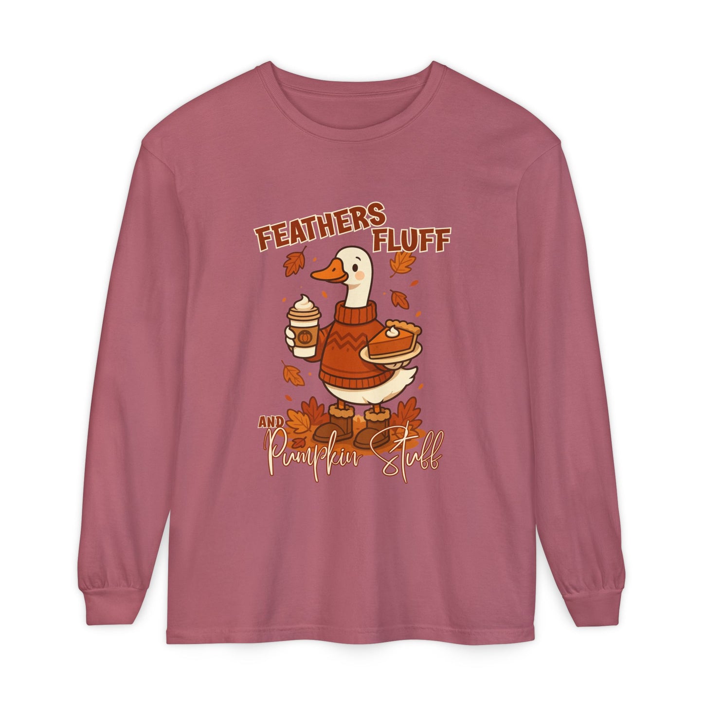 Fall Vibes Goose - Feathers, Fluff & Pumpkin Stuff