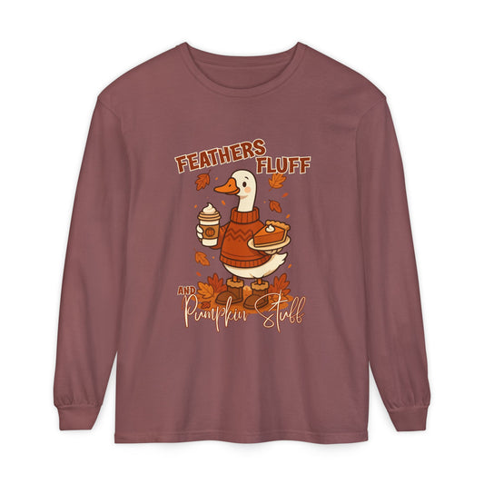 Fall Vibes Goose - Feathers, Fluff & Pumpkin Stuff