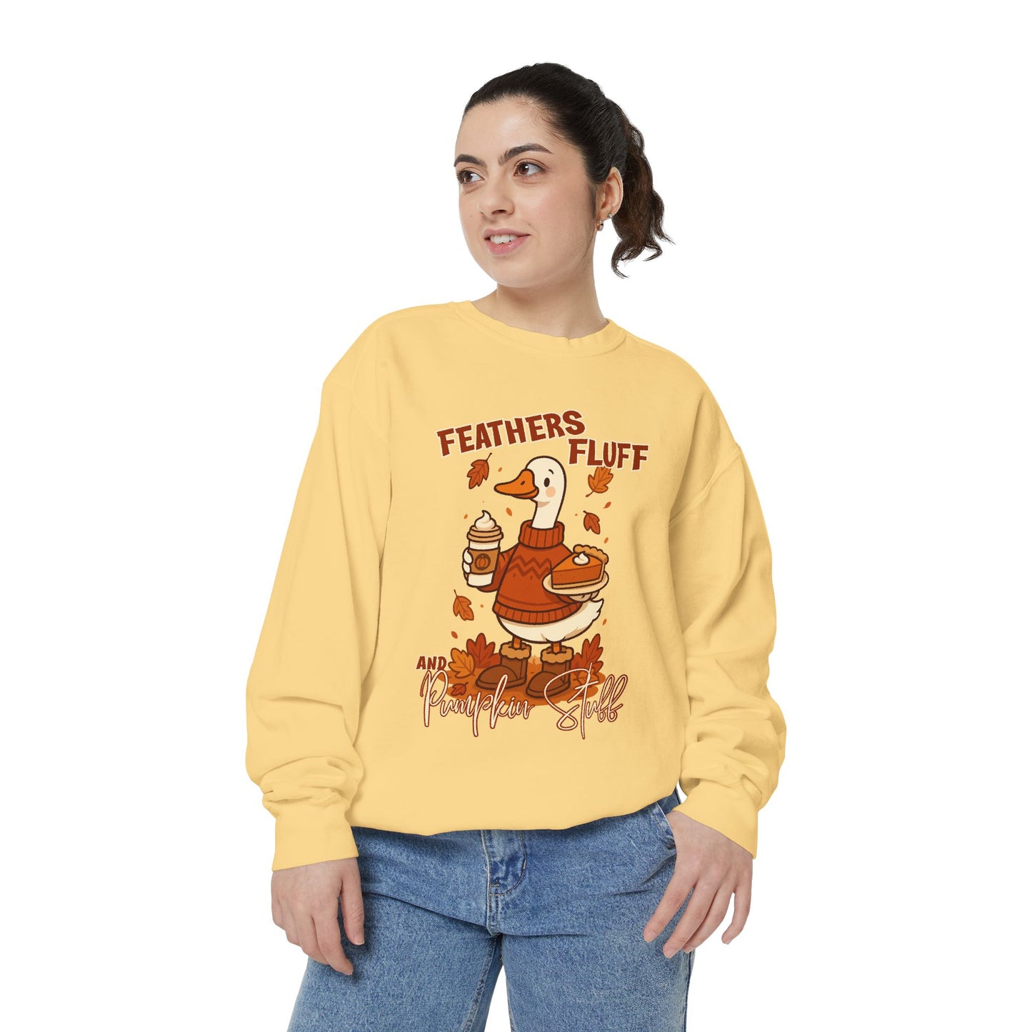 Cozy Fall Sweatshirt: Feathers & Fluff Design, Autumn Apparel, Unisex Sweater, Thanksgiving Gift, Casual Wear, Warm Layers