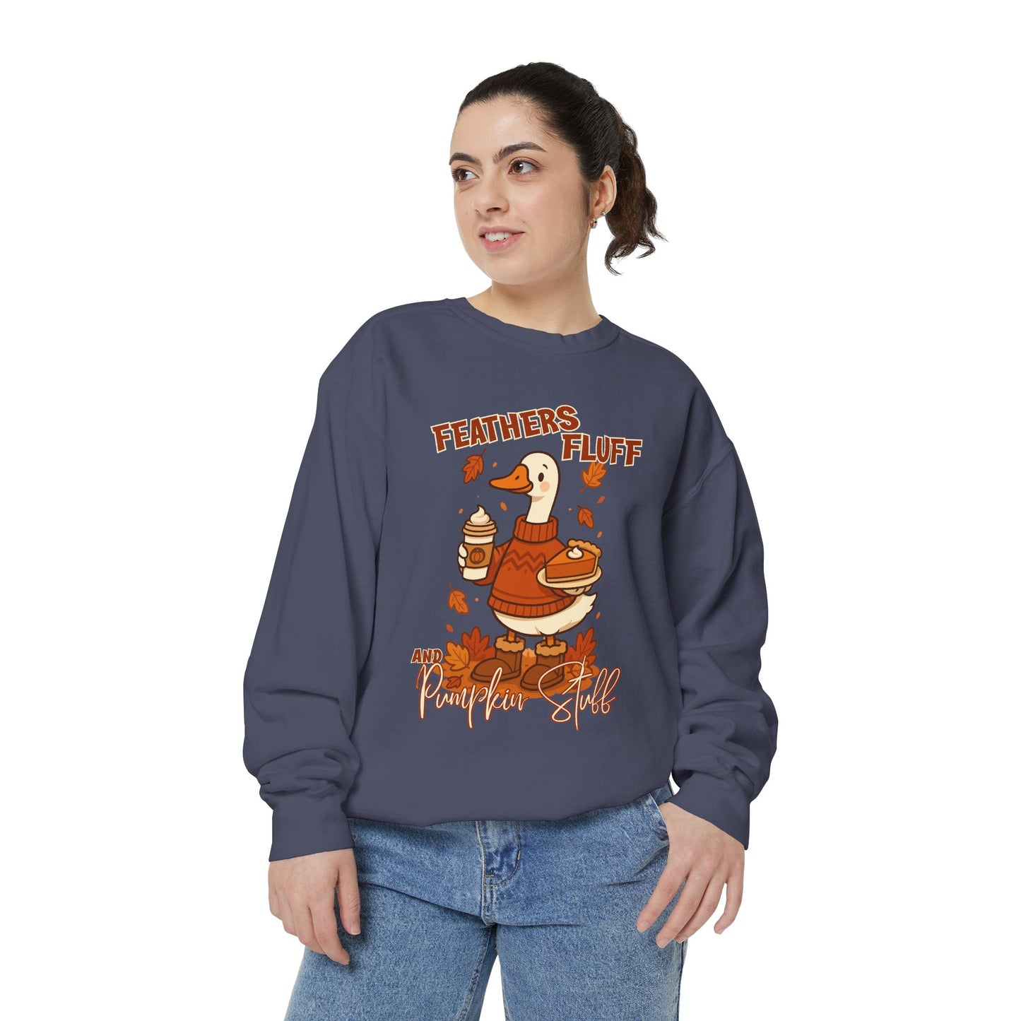 Cozy Fall Sweatshirt: Feathers & Fluff Design, Autumn Apparel, Unisex Sweater, Thanksgiving Gift, Casual Wear, Warm Layers