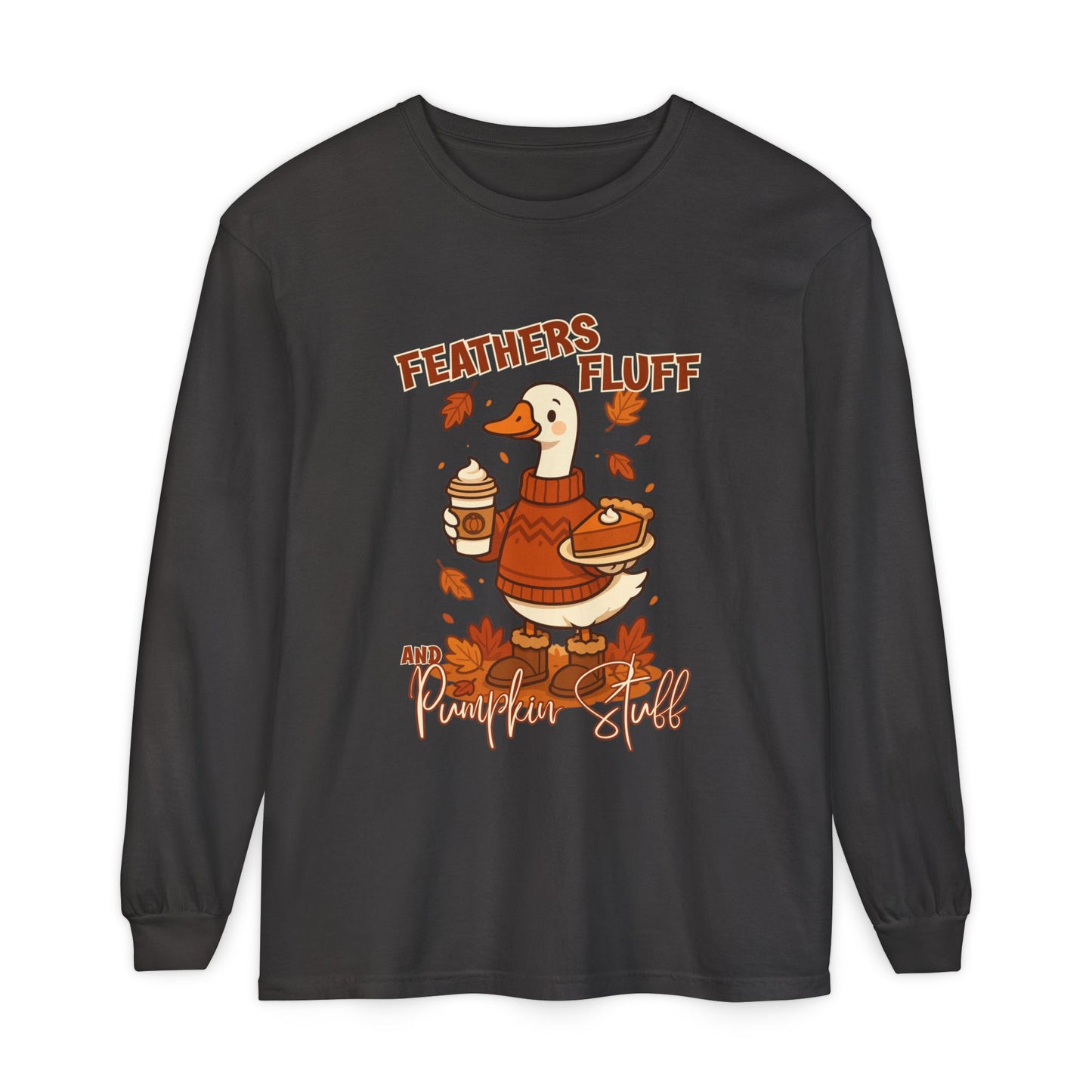 Fall Vibes Goose - Feathers, Fluff & Pumpkin Stuff