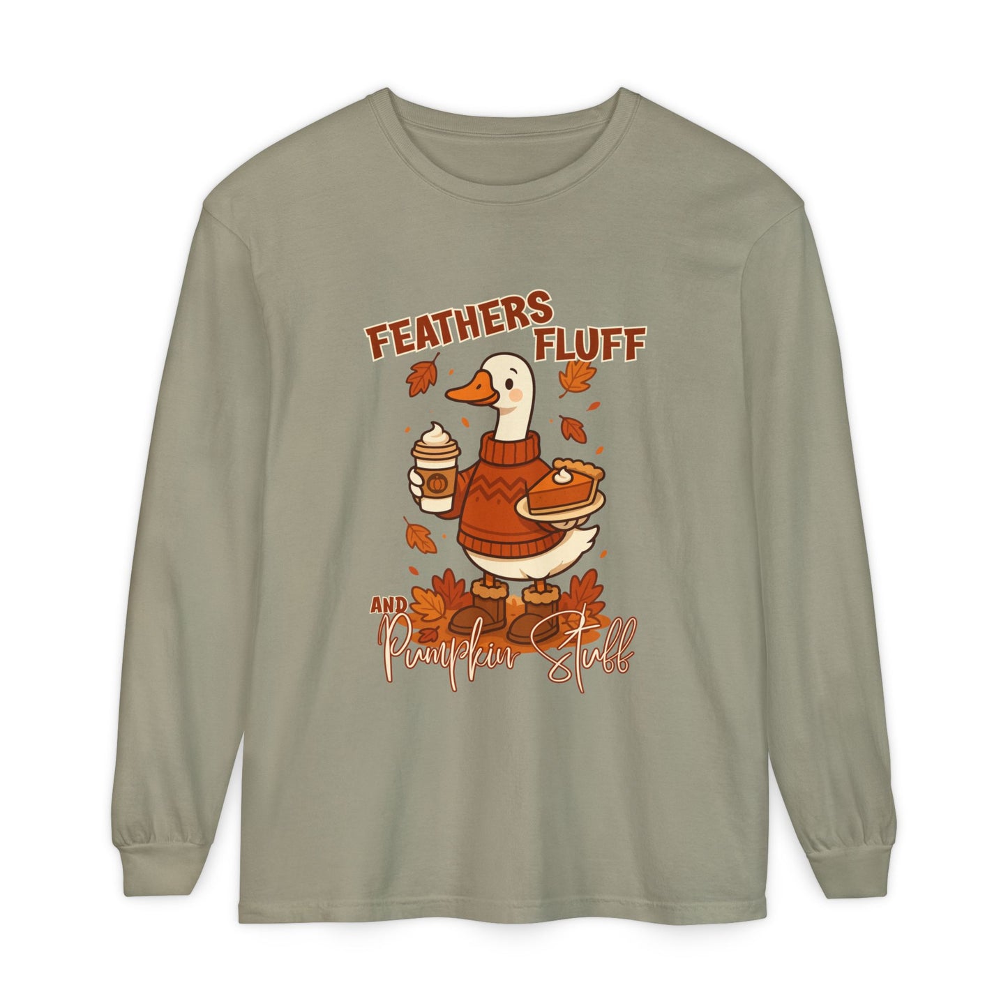 Fall Vibes Goose - Feathers, Fluff & Pumpkin Stuff