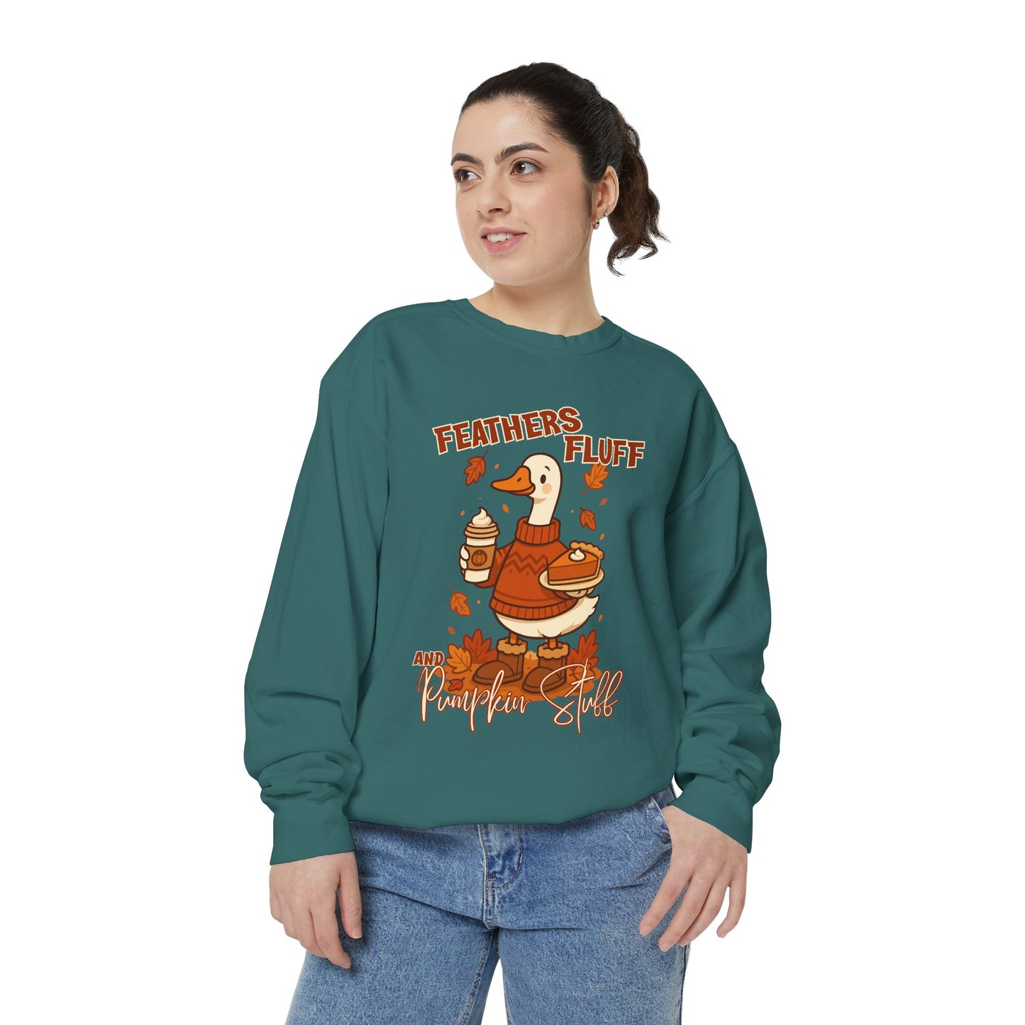 Cozy Fall Sweatshirt: Feathers & Fluff Design, Autumn Apparel, Unisex Sweater, Thanksgiving Gift, Casual Wear, Warm Layers
