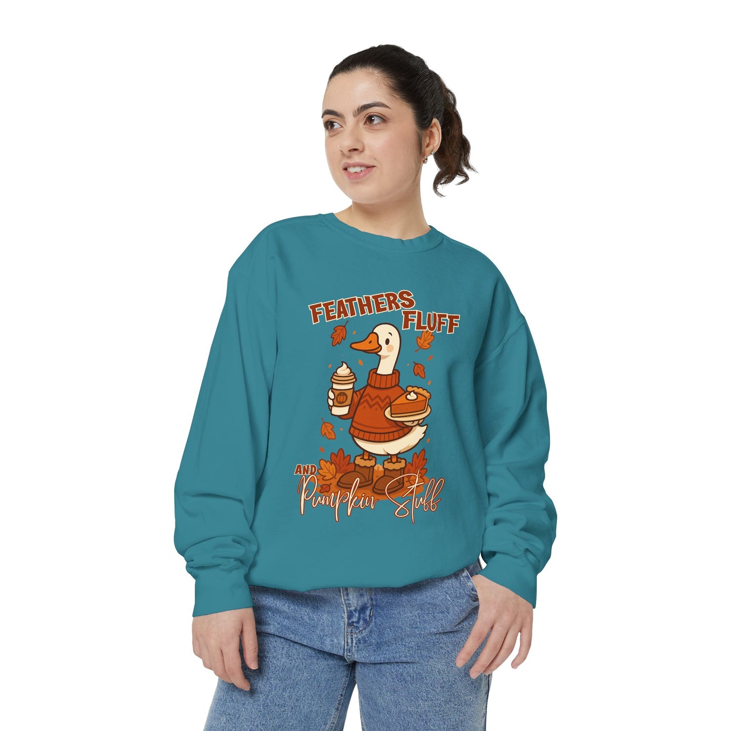 Cozy Fall Sweatshirt: Feathers & Fluff Design, Autumn Apparel, Unisex Sweater, Thanksgiving Gift, Casual Wear, Warm Layers