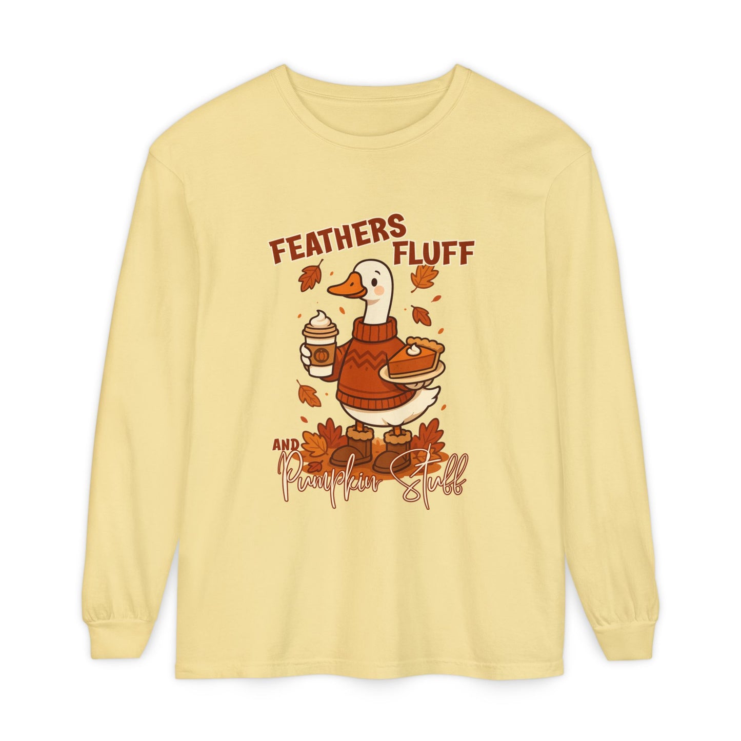 Fall Vibes Goose - Feathers, Fluff & Pumpkin Stuff