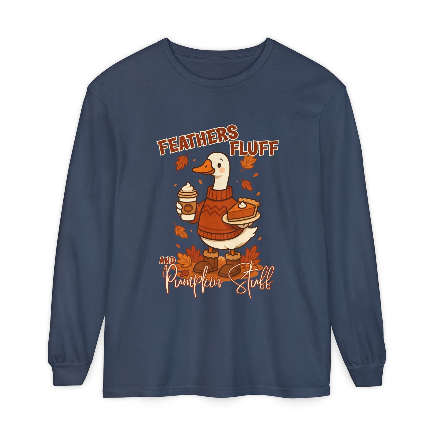 Fall Vibes Goose - Feathers, Fluff & Pumpkin Stuff
